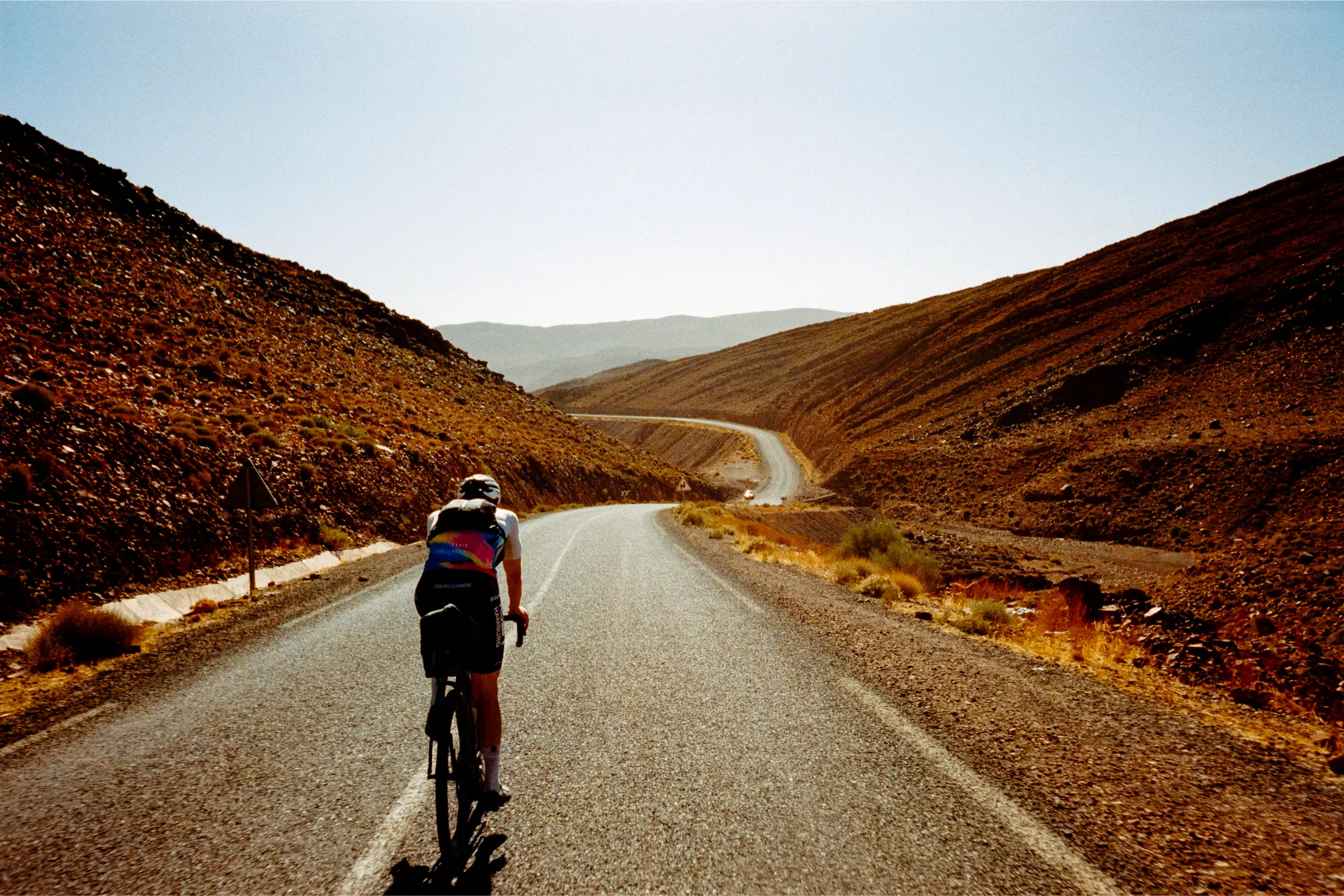 Jan on an endlessly winding road in the Anti-Atlas