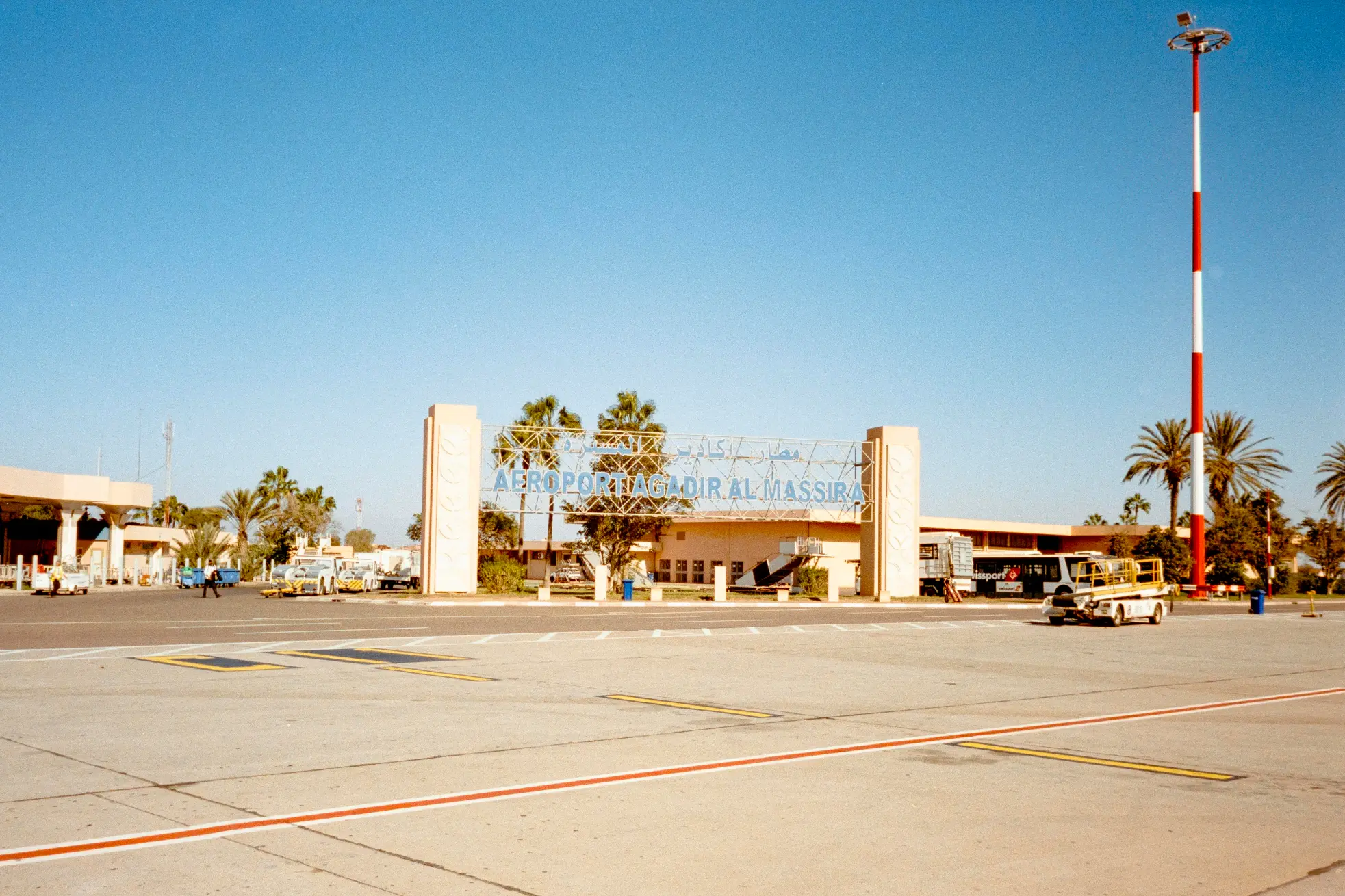 Arriving at Agadir airport, Morocco