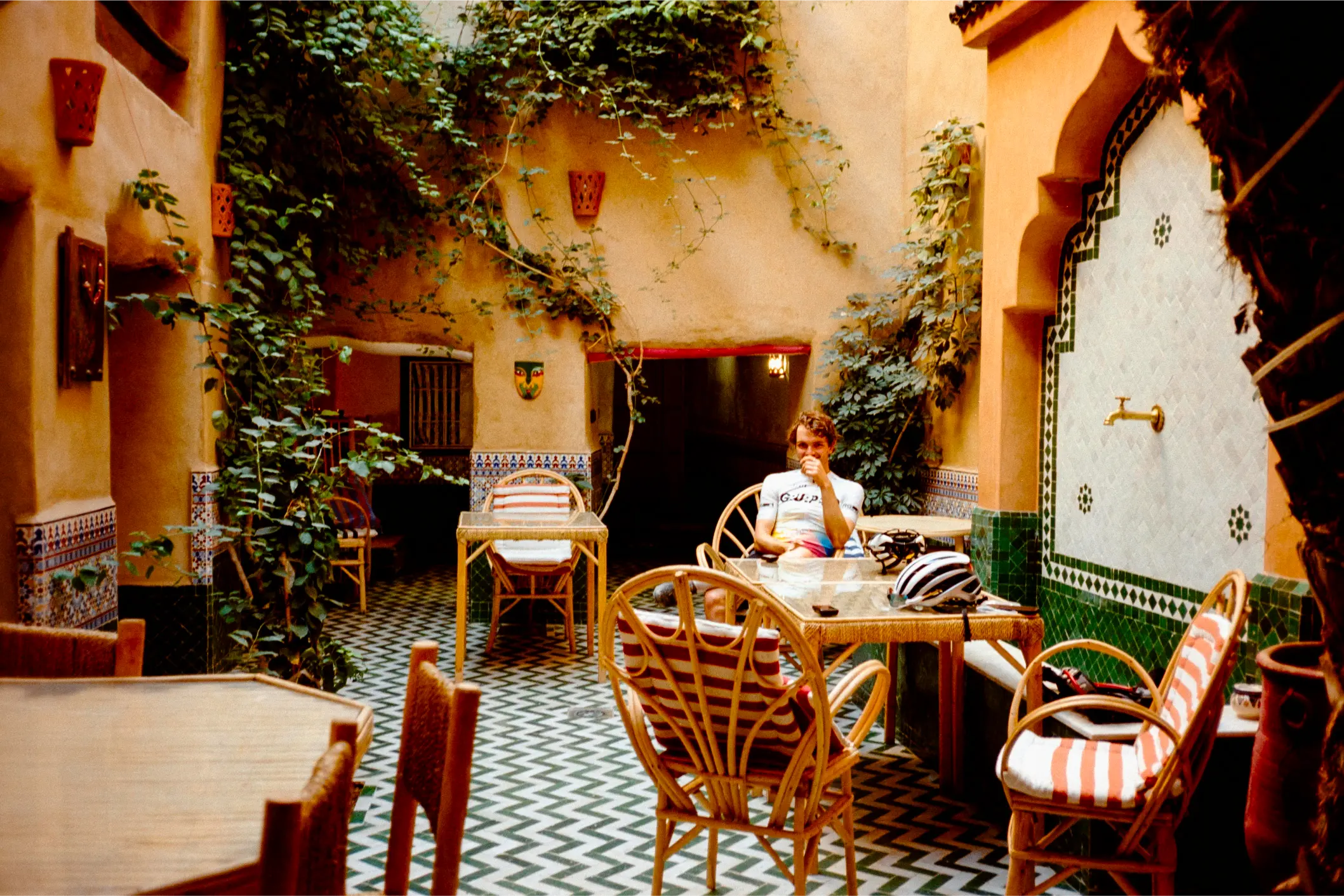 Jan in a small gite in Taroudant on the last evening
