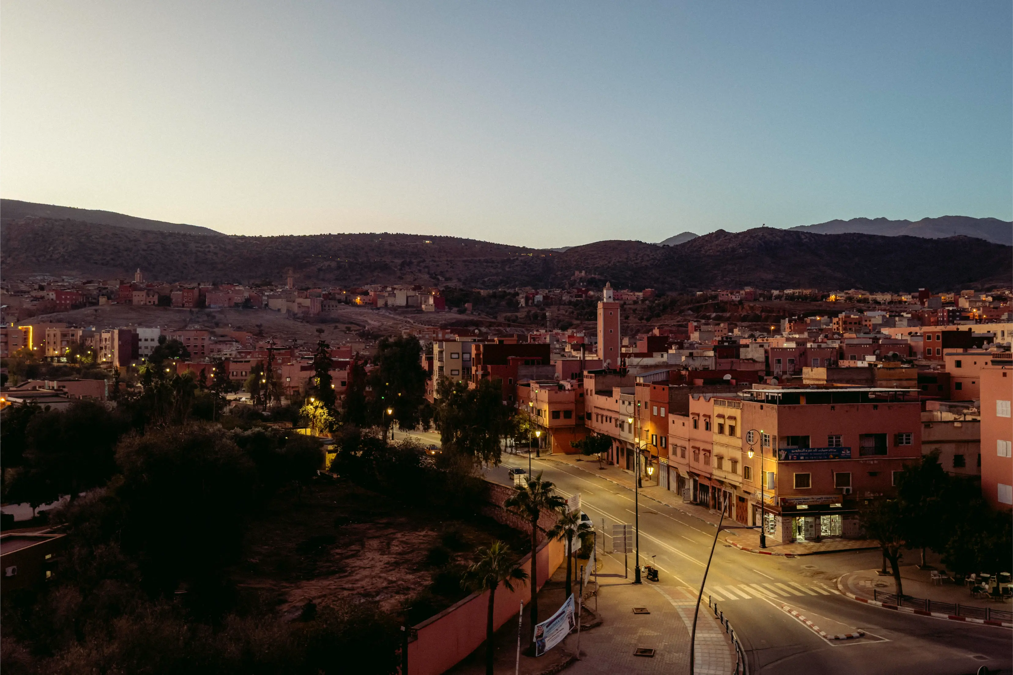 Early morning view from the window in Beni Mellal