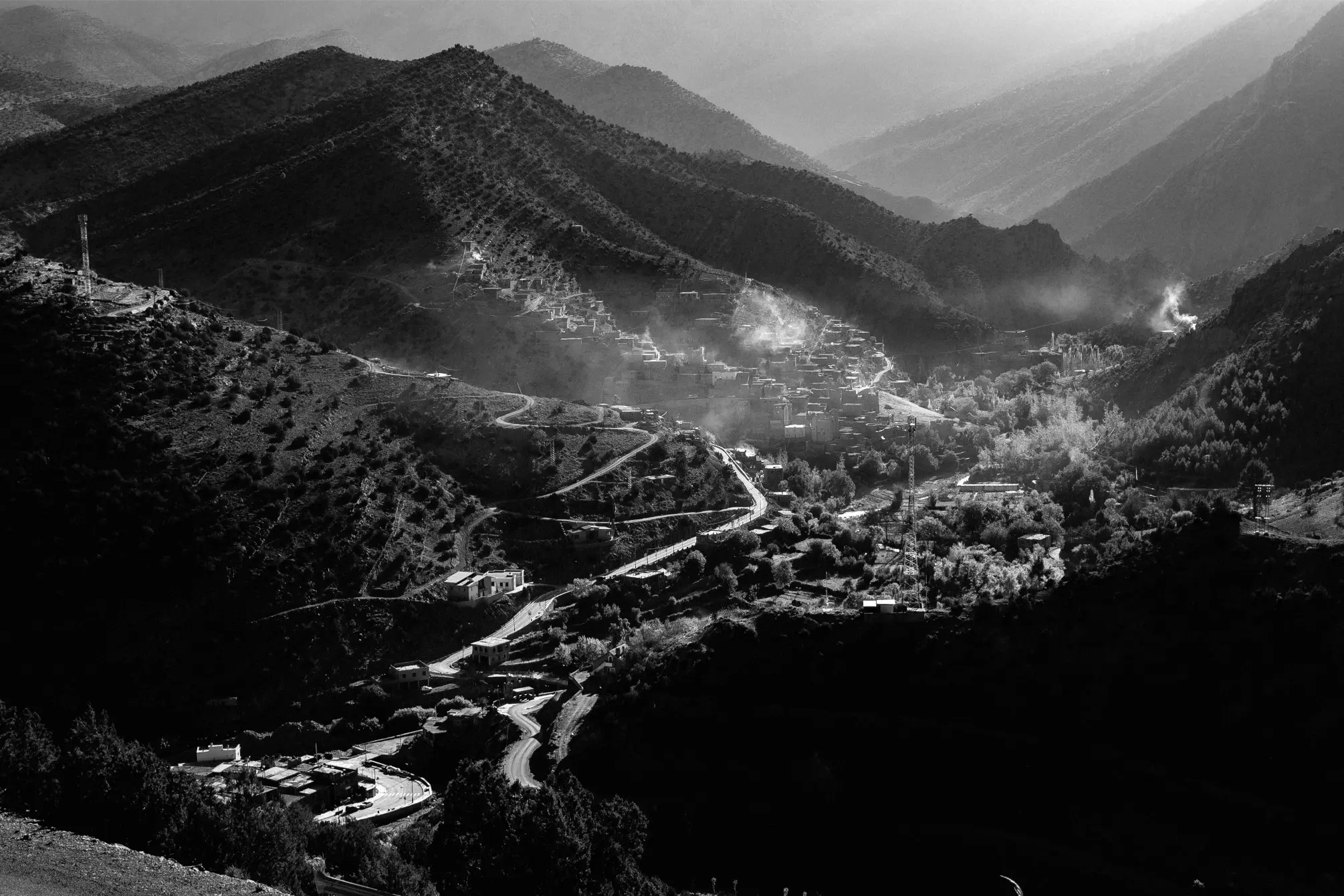 View of a small village in the Atlas Mountains