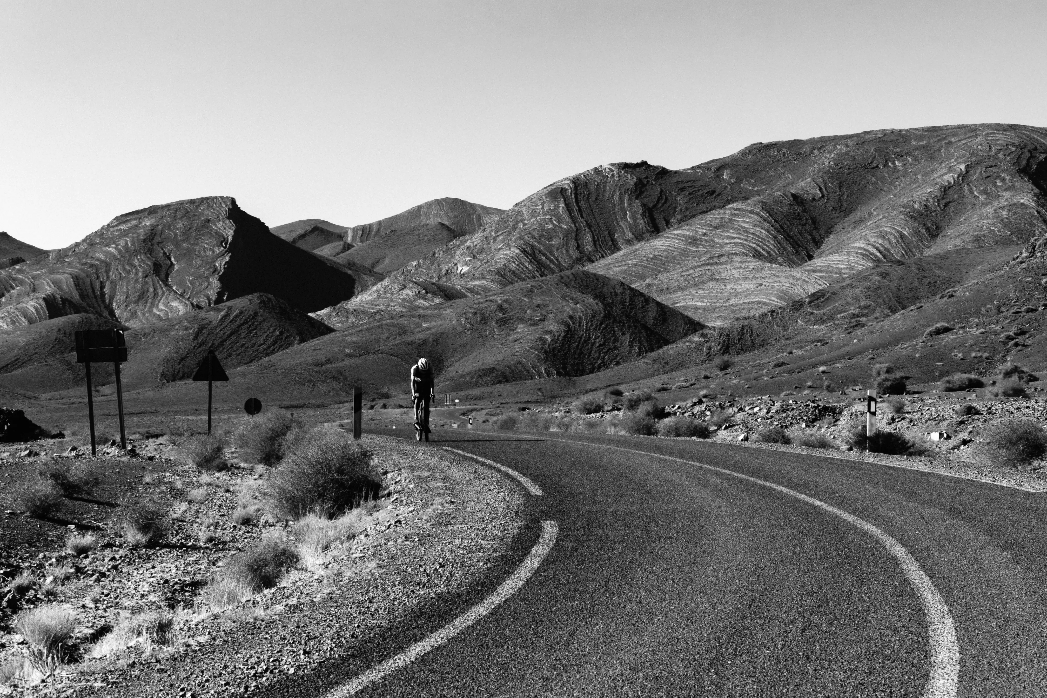 Oyster mountains with Jan for scale in the Anti-Atlas