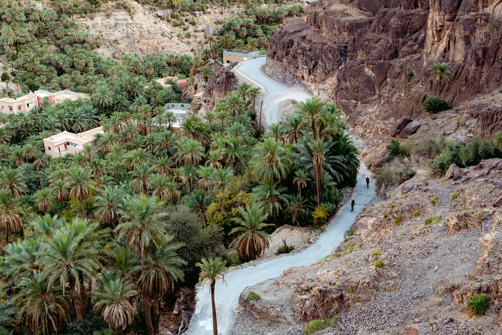 The steep descent to Le Paradis in the Anti-Atlas