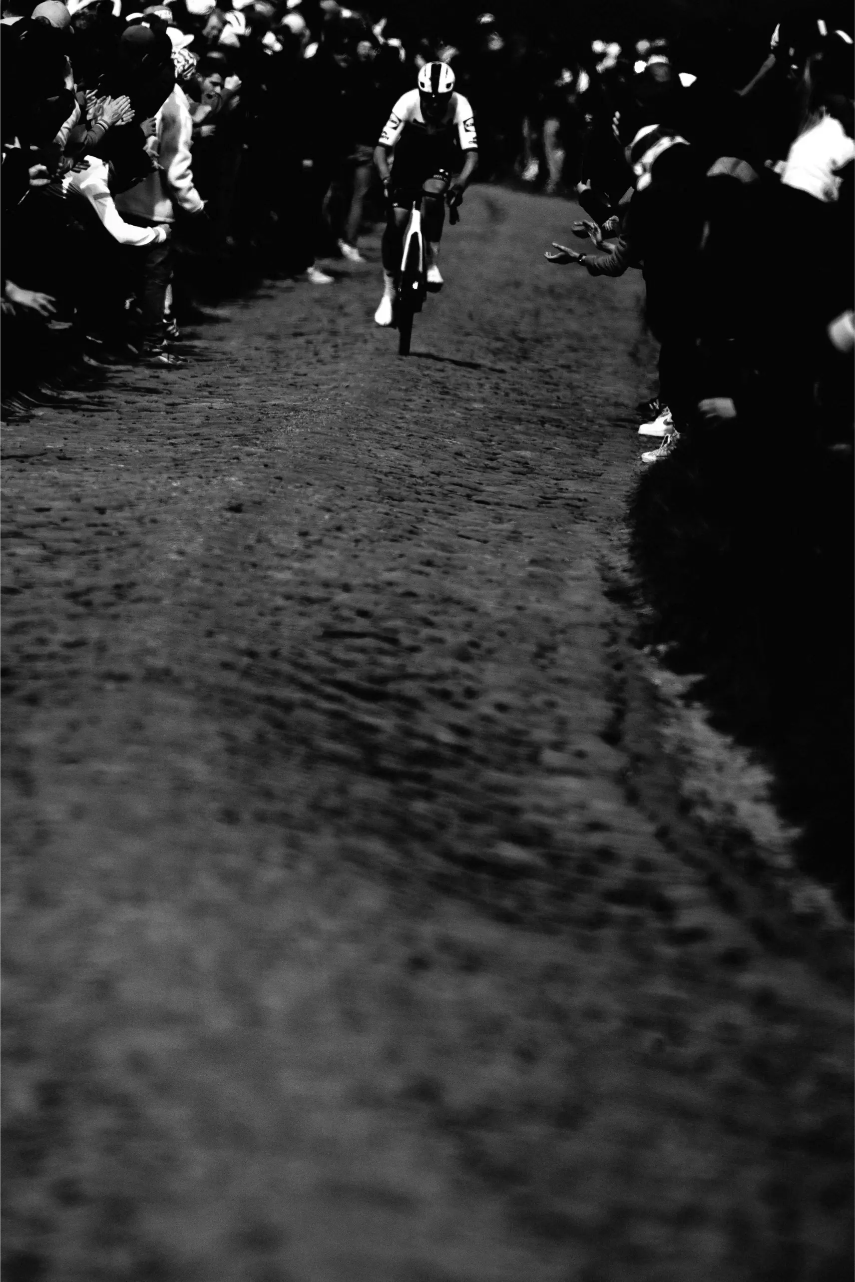 Mathias Vacek of Lidl-Trek grinding over the pavé